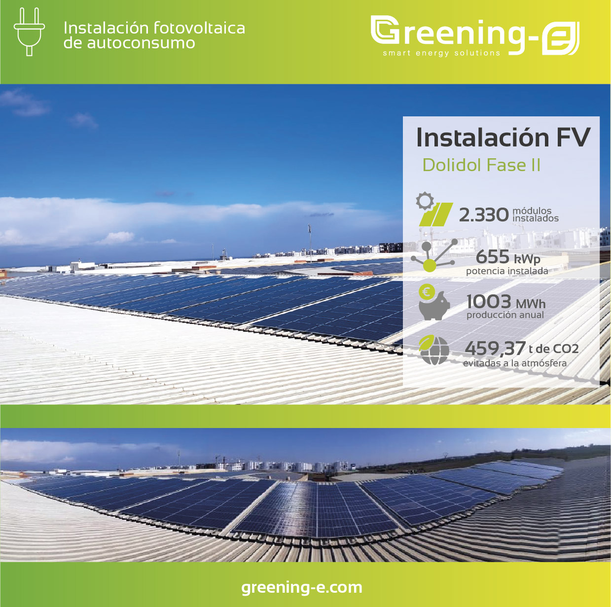 datos segunda fase instalación Dolidol Greening-e