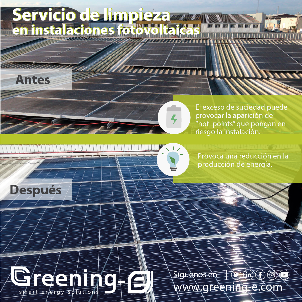 servicio de limpieza de paneles solares