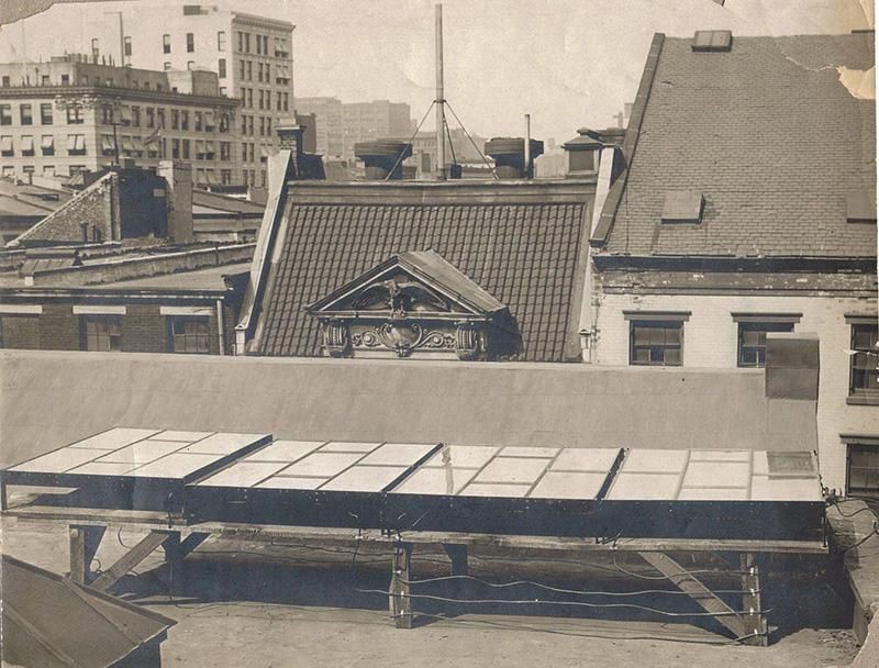 Captación de energía solar en 1883