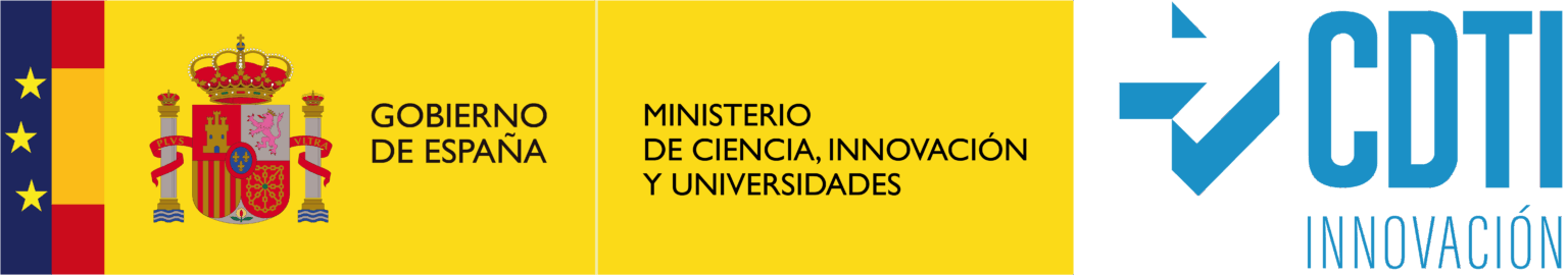 Logotipos del Gobierno de España, del Ministerio de Ciencia, Innovación y Universidades y de CDTI Innovación.