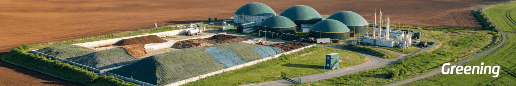 Planta de biometano integrada en un entorno agrícola en Europa